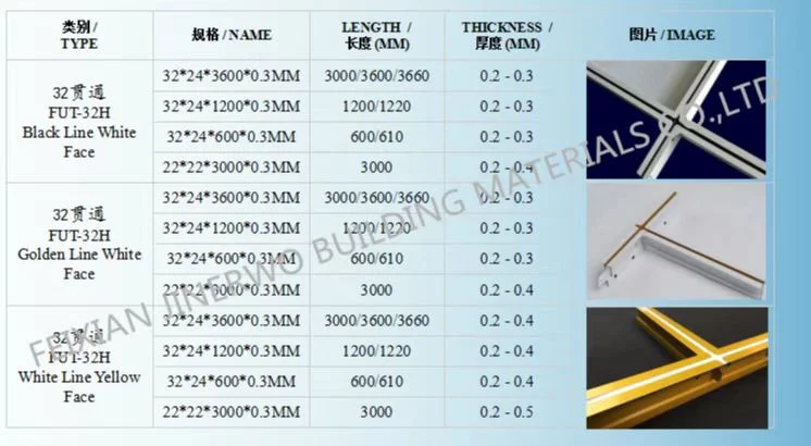 Board Accessories Flat Groove Ceiling T Grid Galvanized Steel T-Bar